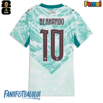 Portugalia Bernardo Silva #10 Echipament de Fotbal Replică Mondial 2026 Femei Deplasare